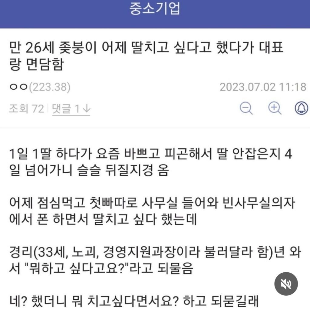 회사에서 ㄸ치고 싶다고 했다가 대표랑 면담함.jpg